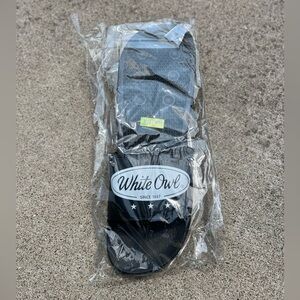 NEW Exclusive White Owl Unisex Black Logo Slide Sandals Mens 10 Womens 11